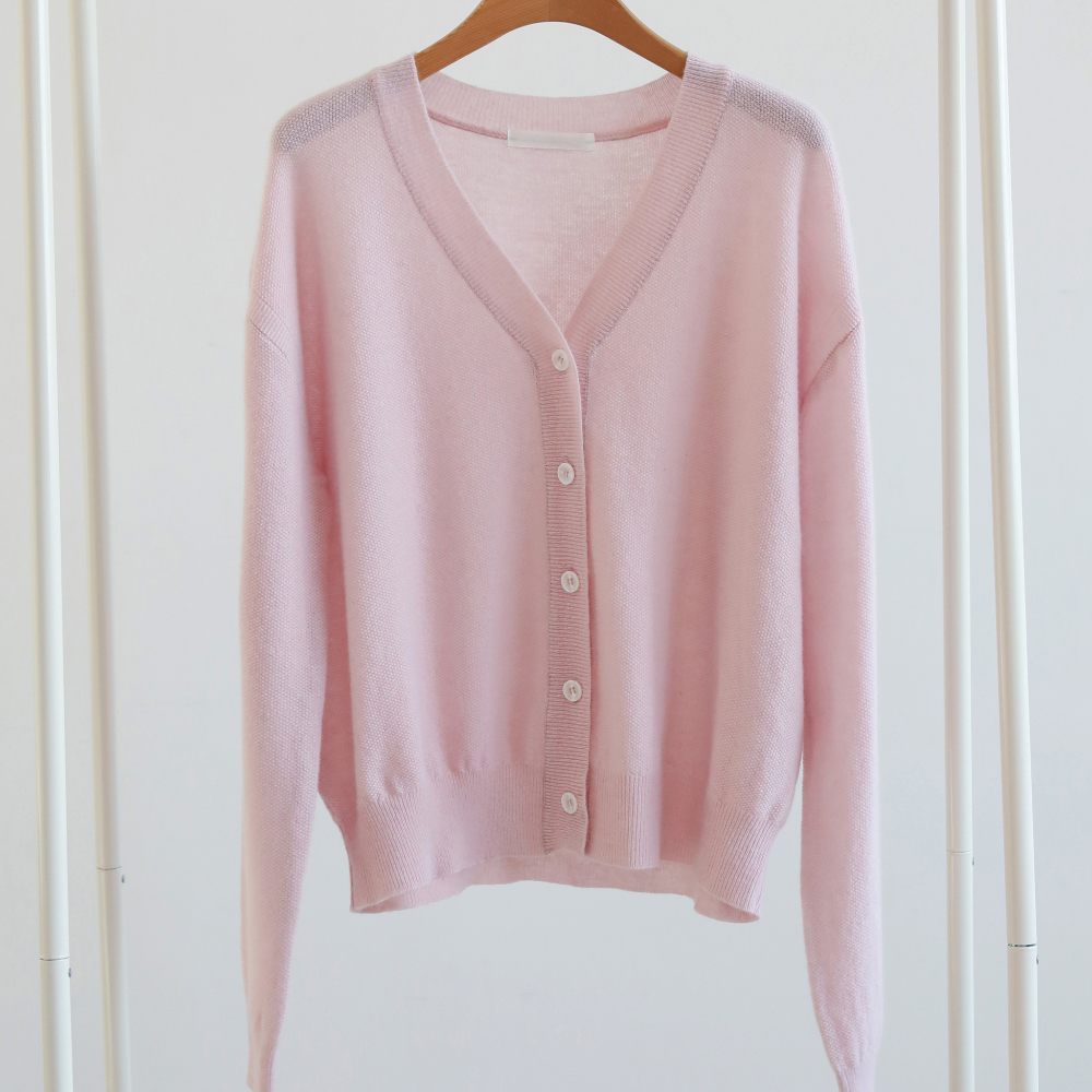 cardigan baby pink color image-S1L23