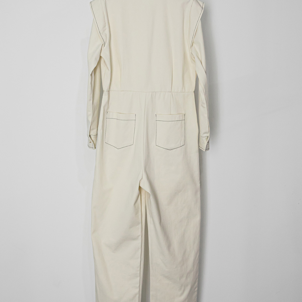suspenders skirt/pants white color image-S1L40
