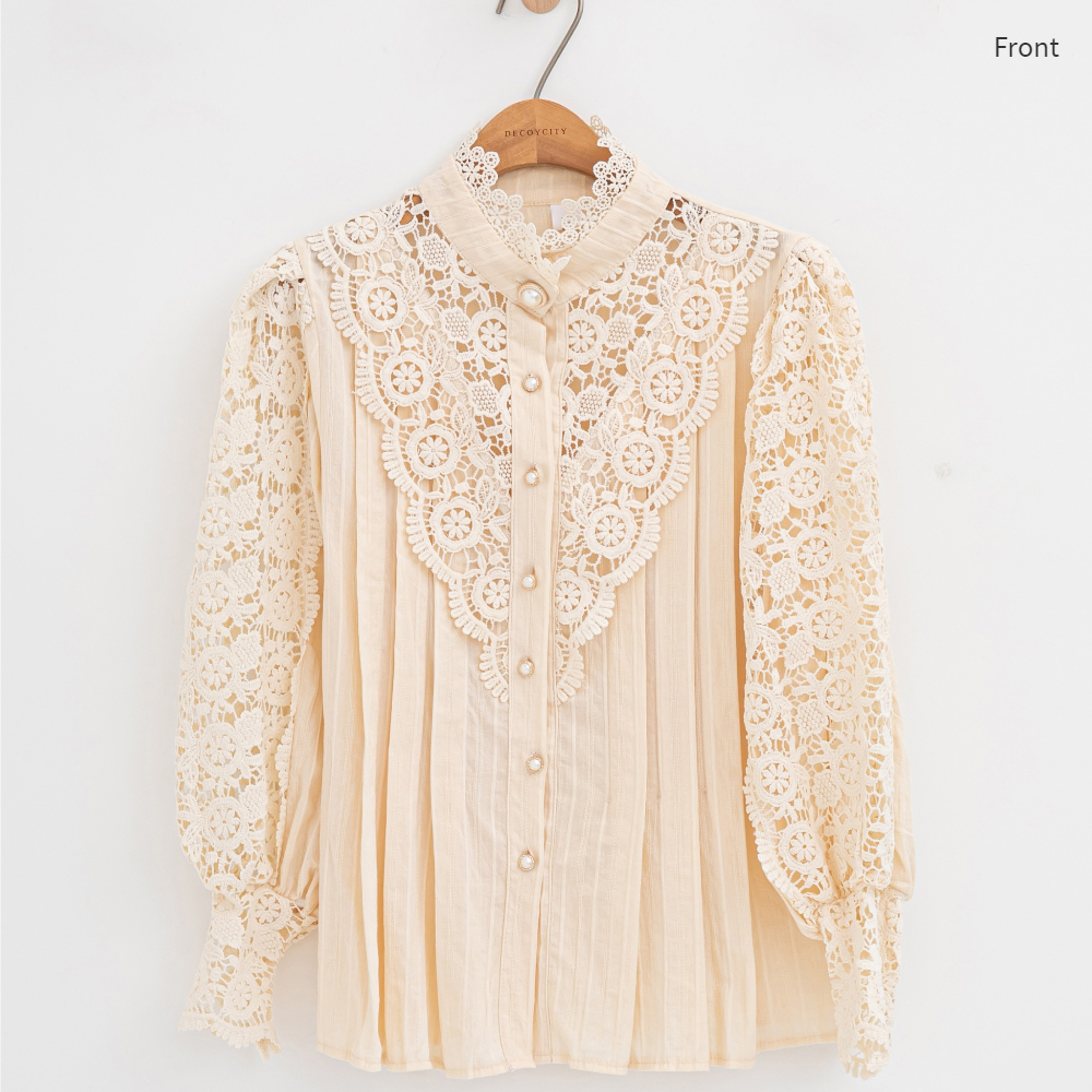 blouse cream color image-S1L55