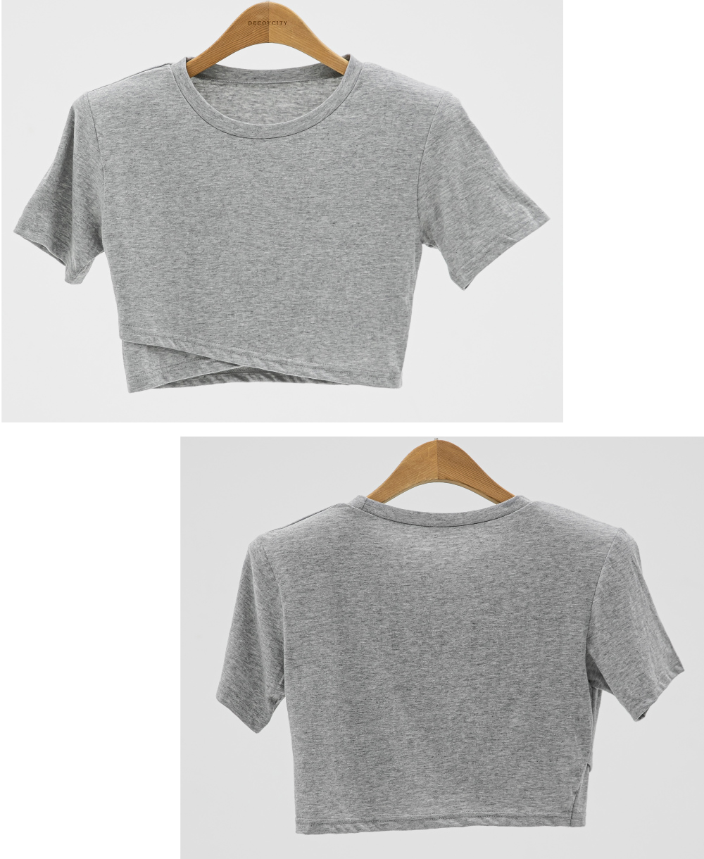 short sleeved tee grey color image-S3L5