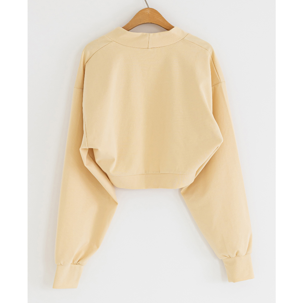 long sleeved tee mustard color image-S1L40